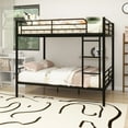 thumbnail image 2 of Full Over Full Metal Bunk Bed, Black, 2 of 11