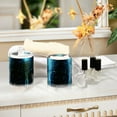 thumbnail image 4 of Yayeee 4 Pack Qtip Holder Bathroom Cotton Swab Canister with Lid Clear Dispenser Set, Blue Tree, 4 of 6