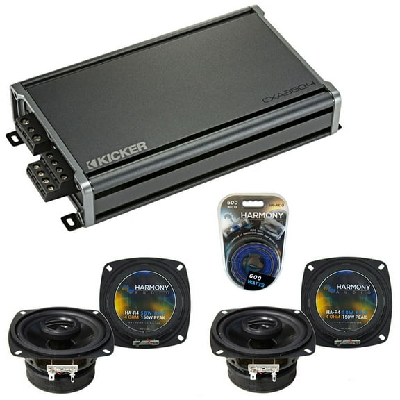 Fits Chevy Spectrum 1985-1989 Factory Speaker Upgrade Harmony (2) R4 & CXA360.4