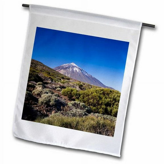 3dRose, Spain, Canary Islands, Tenerife, Valle de la Orotava, Pico del Teide, 12 x 18 inch Garden Flag
