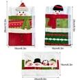 thumbnail image 2 of Juego de 3 piezas de fundas para manijas de puerta de refrigerador, muñeco de nieve navideño, cubiertas para manijas de electrodomésticos, decoraciones navideñas, se adapta a tamaño estándar, cocina,., 2 of 4
