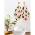 thumbnail image 2 of Cute Ladybugs Kitchen Dish Towels for Drying Dishes Set of 4, Spring Botanical Leaves Beige Waffle Weave Microfiber Hand Tea Bathroom Towels Quick Dry & Absorbent Towel 12x12, 2 of 7