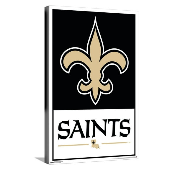 NFL New Orleans Saints - Logo 21 Canvas Wall Poster, 14.725" x 22.375"