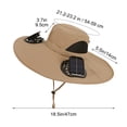thumbnail image 2 of Men Mesh Solar Fisherman Fan Hat, USB Rechargeable Strong Wind Cooling Sun Protection Bucket Hat, Breathable Ventilated Outdoor Summer Hat for Fishing Gardening Hiking, 2 of 5