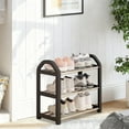 thumbnail image 5 of 3-Tier Shoe Rack Black Storage Shelf 18x15x7 Inch for Campus Apartment Entryway Dorm Room Organization, 5 of 6
