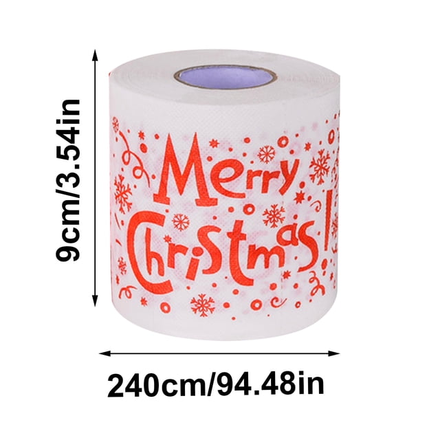Serie de patrones navideños, impresiones de papel en rollo, papel higiénico divertido, Papá Noel navideño, papel higiénico en rollo, decoraciones navideñas