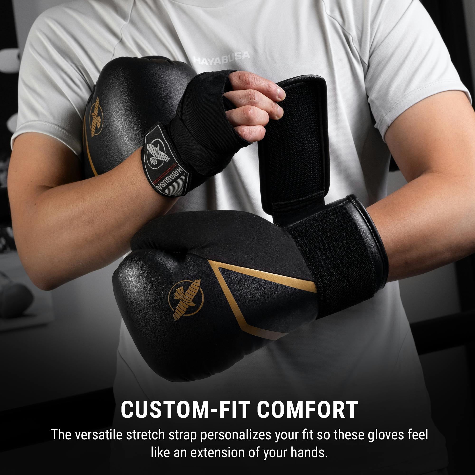 Hayabusa E1 Boxing Gloves for Men and Women - Black/Gold, 12oz