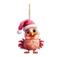 thumbnail image 2 of Creative Cartoon Christmas Chicken Christmas Decoration Pendant Acrylic Car Pendant Backpack Keychain/ Christmas Ornament G, 2 of 5