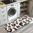 thumbnail image 3 of Black and Orange Of Leopard Print Kitchen Rug Mat,Kitchen Runner Rugs Non Skid Washable,Decorative Kitchen Floor Mats for Kitchen,Sink,Laundry,17"x47.2", 3 of 7