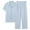 Light Blue, variant on Delliss Men's Pajamas Plus Size Short Sleeve Lapel T-Shirt Wide Leg Pants Set Casual Loose Clothes Blue XL