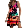 thumbnail image 1 of Pisexur Robe d'Été pour Femme Vintage à Fleurs, Robe de Plage Graphique Hawaïenne, Décontractée, Ample, Sans Manches, Style Débardeur, avec Poche, 1 of 6