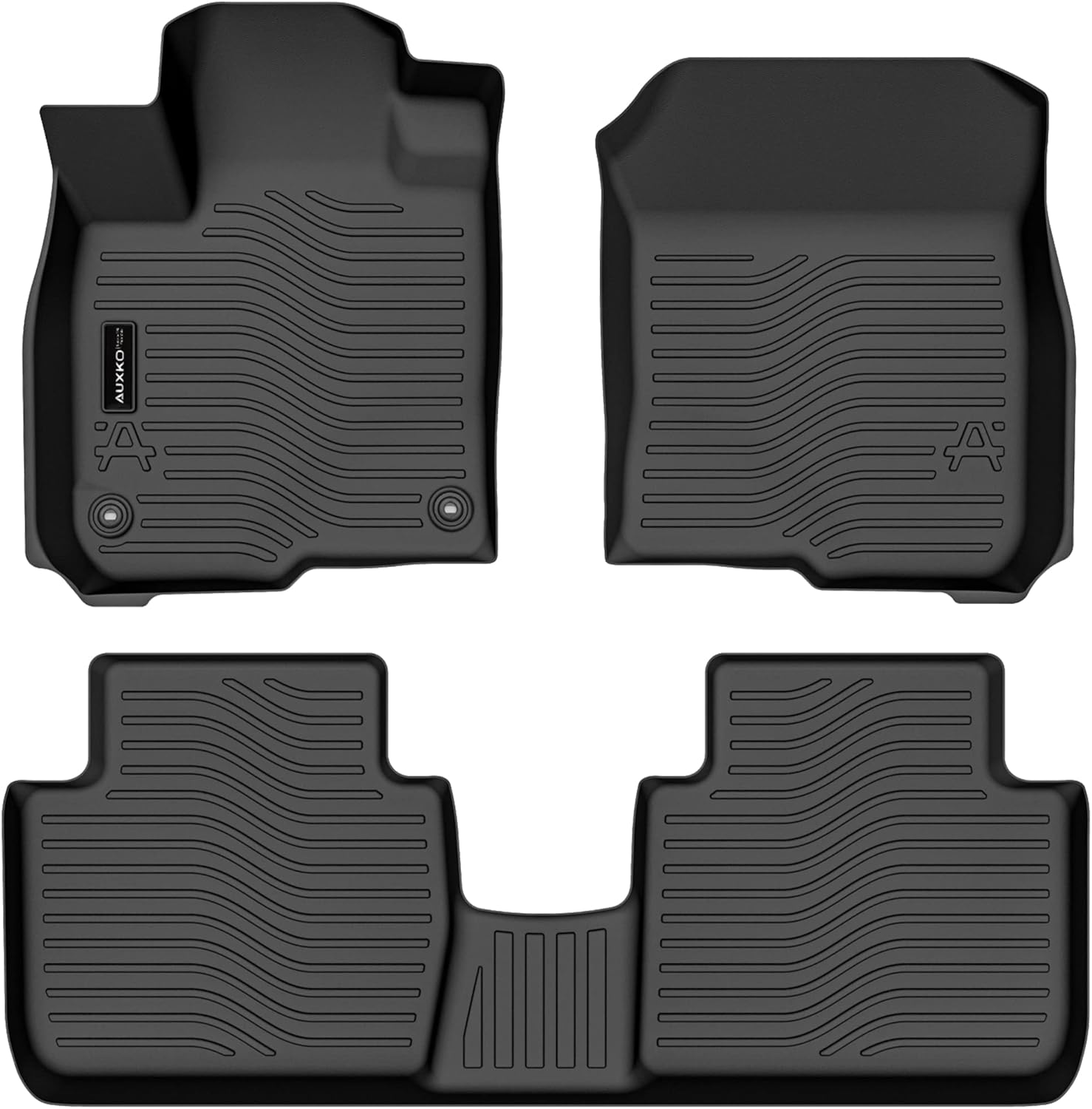 Auxko All Weather Floor Mats Fits for Honda HR-V 2023 2024 2025 2026 TPE Rubber Liners HRV Accessories All Season Guard Odorless Anti-Slip Mats for 1st & 2nd Row