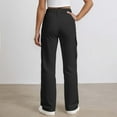 thumbnail image 5 of yocbz School Uniform Pants for Girls Girls Sweatpants Kids Girls Cargo Jogger Pants Cotton Fashion Bottoms with Drawstring Black,Size for 10-11 Years, 5 of 6