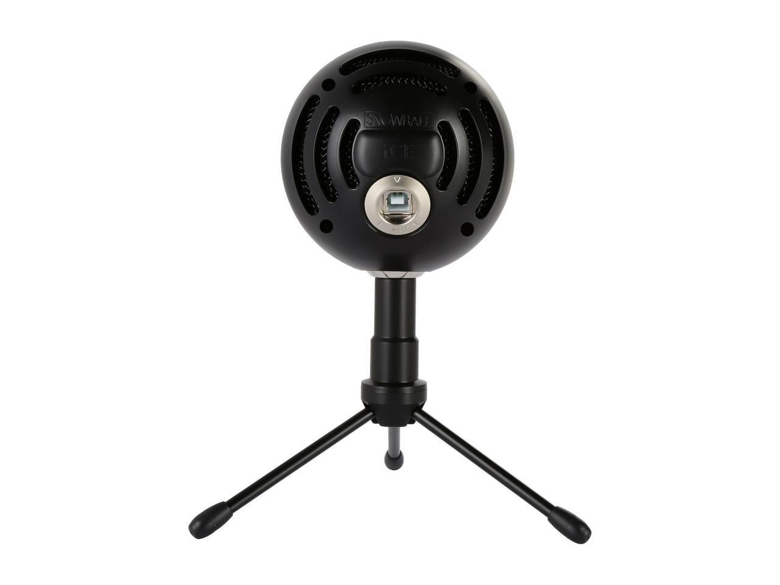 Blue Snowball iCE USB Microphone for PC, Mac, Gaming, Recording, Streaming, Podcasting, with Cardioid Condenser Mic Capsule, Adjustable Desktop Stand and USB cable, Plug 'n Play – Black - image 4 of 6