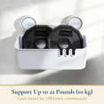 thumbnail image 5 of ComfiTime Suction Cup Shower Caddy – No-Drill, No-Adhesive, Durable Bathroom Shelf Organizer, Removable Plastic Bathtub Caddy, Inside Shower Storage Rack, Holds Up to 22 lbs, White, 5 of 11