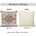 thumbnail image 3 of 2PCS Boho Throw Pillow Covers Carpet Pattern Boho Style Ethnic Design Decorative Cotton Linen Throw Waist Pillow Case Cushion Cover Yellow Orange Pillowcase 18x18 in, 3 of 6