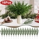 thumbnail image 1 of Ramas de pino de cedro sintético de Navidad | Tallos de 16 plantas sintéticas | Esquejes de plástico de 14 pulgadas para guirnaldas, coronas, jarrones y decoración navideña interior y exterior |, 1 of 6