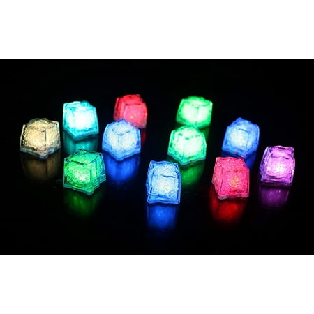 

Party Decorative LED Ice Cubes Light Multi-Color Flashing Submersible Glow Lights Light-up Ice Cubes for Liquid Sensor Water Activated Reusable Glowing Perfect for Party Wedding Decoration