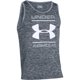thumbnail image 1 of Under Armour Camiseta sin mangas UA Tech para hombre, gris, mediana, 1 of 1