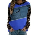 thumbnail image 5 of Jacenvly Hauts pour Femmes Tendance Liquidation Chandail à Manches Longues Sans Capuche Imprimé Décontracté Chaud pour Femmes Hauts pour Femmes Soldes, 5 of 5