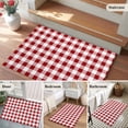 thumbnail image 6 of Rectangle Area Rug 2x3ft,Farmhsoue Christmas Red White Buffalo Check Washable Carpet Non-Slip Runner Accent Rugs Indoor Floor Mat for Bedroom Living Room Decor,Rural Style, 6 of 9