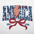 thumbnail image 6 of KimSoong Women Plus Size Cold Shoulder American Flag T-Shirt 4th of July Tee USA Flag Print Shirt 250 Years Patriotic Tee Tops, 6 of 7