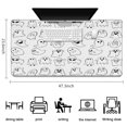 thumbnail image 5 of Long Mouse Pads for Desk,Cute Halloween Ghosts Pattern Desk Mats on Top Of Desks, Desk Mouse Pad Extra Large with 3mm Non-Slip Base and Stitched Edge for Gaming,Office,Work,Home 47.3"x23.6", 5 of 6