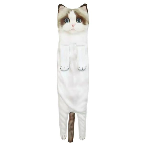 Toallas para el Baño Lindo Gato Pañuelo Cocina Del Baño - Linda Decoración Gato Decoración Colgante Toalla Cara Toalla Super Absorbente Suave - Casa Gato Entusiasta Toallas de Mano para el Baño