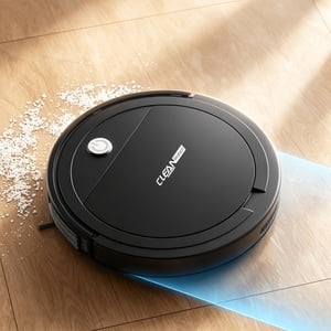 5KPA Compact Robotic Vacuum without Remote - Simple, Powerful, Smart Cleaning Modes for Effortless Home Cleaning!