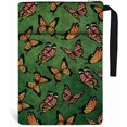 thumbnail image 1 of 1 funda para libros de bolsillo de 13,4 x 9,45 pulgadas con diseño de mariposas, con cremallera y bolsillo frontal, ideal para estudiantes y profesores., 1 of 7