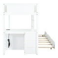 thumbnail image 5 of Twintwin Bunk Bed With Ports, Desk, Storage, And Twin Trundle In White Storage - Enhance Your Bedroom's Appeal Function, 5 of 7