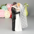 thumbnail image 2 of GUOOL Couple Bride with Light Skin Tone Resin Wedding Figure Decorative Cake Topper, 2 of 8