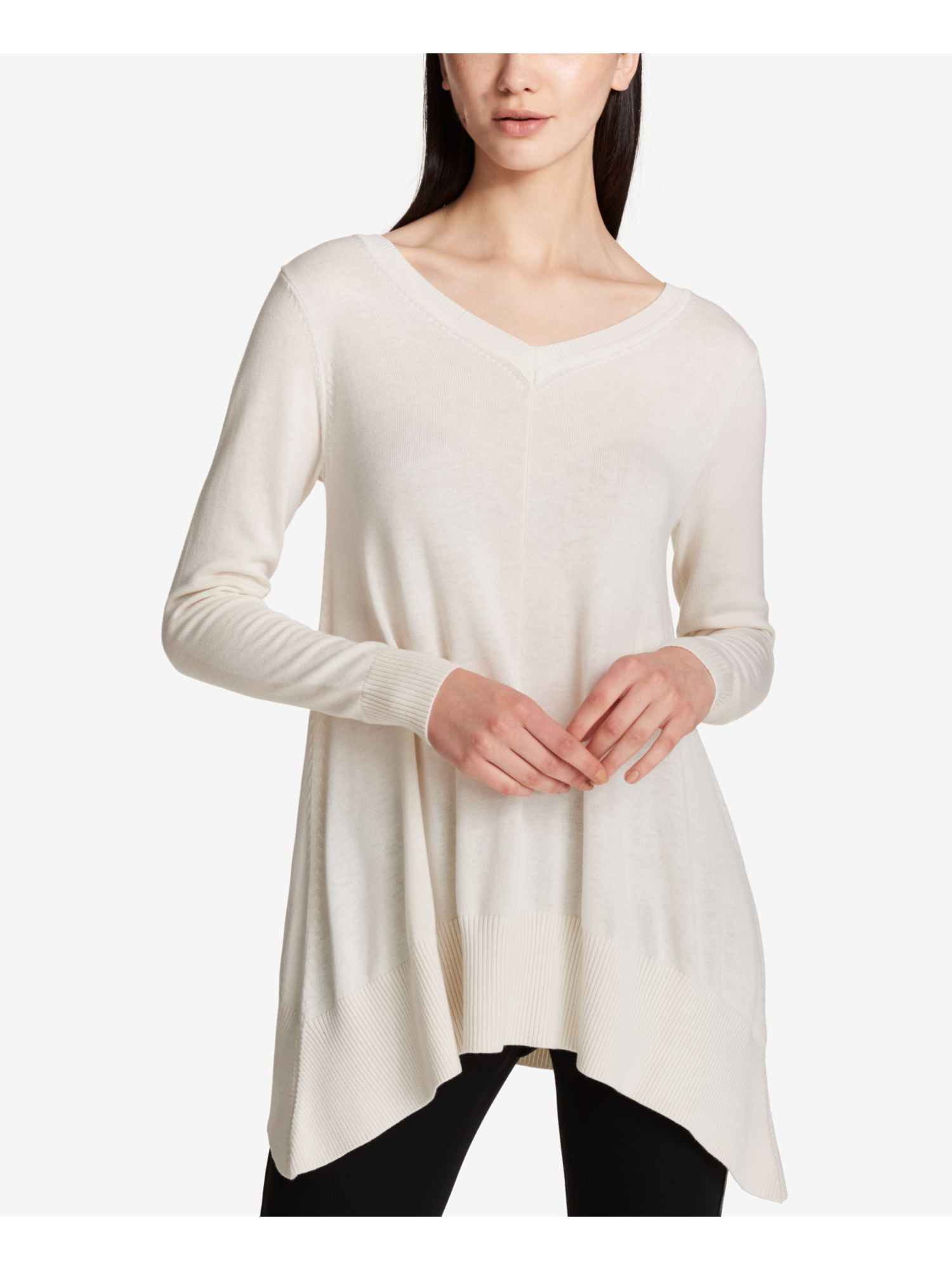 womens white tunic sweater