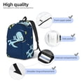 thumbnail image 5 of Daiia Space Dinosaur Vintage Canvas Backpack for Men and Women ,Hiking Backpack,Travel Laptop Bag for School,Large Capacity Backpack, 5 of 8