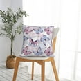 thumbnail image 5 of Yiaed Butterflies in Pastel Print Pillow Covers Super Soft Decorative Square Throw Pillow Covers Case Cushion Covers for Sofa Couch Bedroom Car Decor（No pillow core）-12"x12", 5 of 7