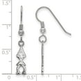 thumbnail image 2 of 925 Sterling Silver Rh-plated LogoArt Alpha Chi Omega Small Dangle Earrings; for Adults and Teens; for Women and Men, 2 of 2