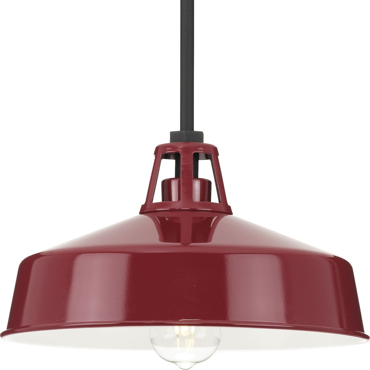 red farmhouse pendant light