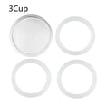 thumbnail image 1 of 3 Silicone Seals And 1 Aluminum Filter For Espresso Pot Moka Pot Accessories,3 cup, 1 of 9