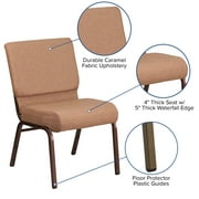 Flash Furniture Hercules Series Upholstered Padded Event Chair for Churches and Venues, Dark Gray