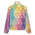 thumbnail image 6 of Jackets for Women Winter Coat Jackets Flannel Stand Collar Jacket(Rainbow Mermaid Scales,Size:S-4XL), 6 of 7