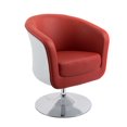 thumbnail image 1 of Fauteuil gondole moderne Mod de CorLiving en cuir reconstitué, 1 of 7