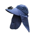 thumbnail image 4 of GPOECD Style Solar Powered Digital Display Fan Sun Hats for Adults Wide Brim Full Coverage Outdoor Summer Sun Protection NY1,One Size, 4 of 4