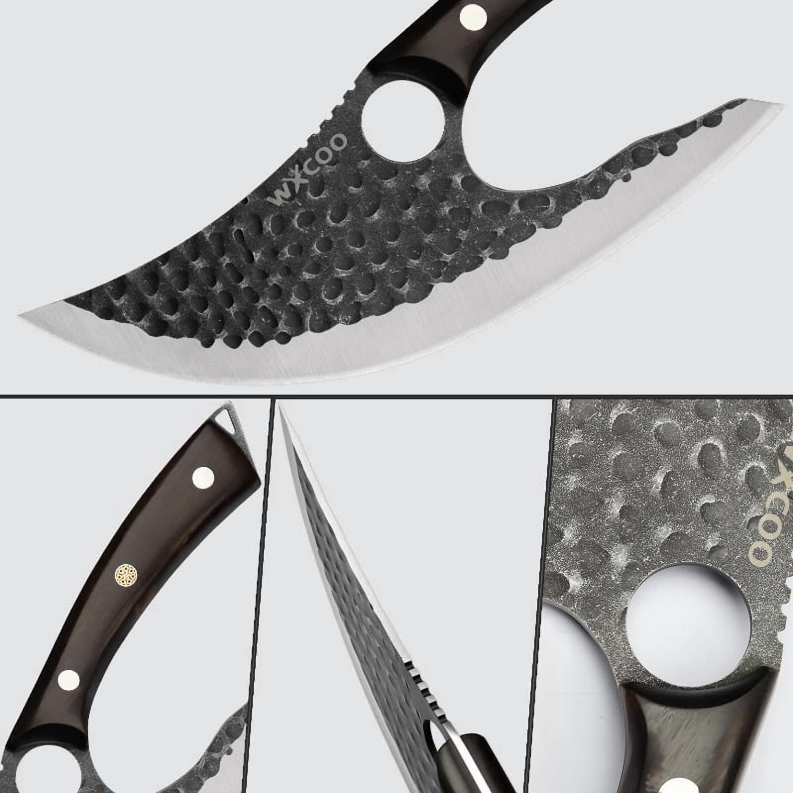 3PCS Stainless Steel Kitchen Knives Set with Sharp Sashimi Knife Professional Chef Utility Fruit Knife Multipurpose Meat Cleaver Vegetable Chopper Household Household Items Gift for Men