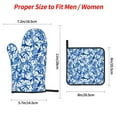thumbnail image 3 of Oven Mitts and Pot Holders 4 Piece, Palm Tree Shark Blue High Heat Slip Resistant Oven Mitt and Trivets Set Kitchen Oven Glove Pot Holders for Cooking Baking Grilling, 3 of 7
