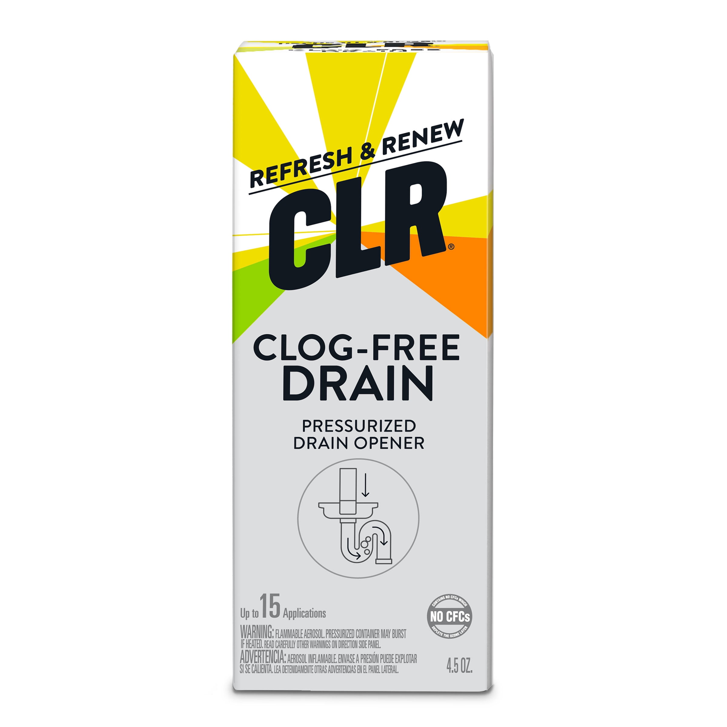 CLR ClogFree Drain, Pressurized Drain Opener, ChemicalFree, 4.5 oz