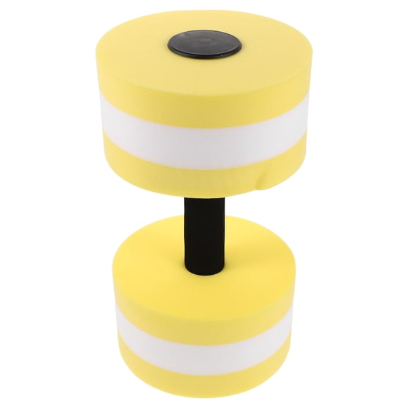 OFFIGAM Yellow EVA Dumbbells for Pool Workouts, Water Resistant Aqua Aerobics Equipment for Strength Training and Exercise