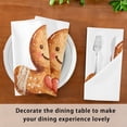 thumbnail image 6 of Napkin Satin Napkin 20*20 Inchx1 Kitchen Towel Dinner Plate Towel Decorative Towel Napkin Tea Towel Suitable For Kitchen Table Christmas Gingerbread Man Cartoon, 6 of 8