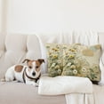 thumbnail image 4 of Ambesonne Floral Eucalyptus Throw Pillow Cover 2 Pack, Pastel Abloom, 20", Ivory Sage Green Mustard, 4 of 7