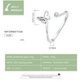 thumbnail image 2 of Butterfly Open Statement Rings Crystal CZ Sterling Silver Band for Women Girsl, 2 of 8
