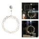 thumbnail image 5 of Lámpara colgante de pared con luces circulares, luces de ambiente para interiores, exteriores, patios y salas de estar. Plata, 5 of 6
